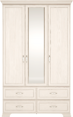 Шкаф для одежды 3-х дв с ящиками (с зеркалом) 01 «Венеция»