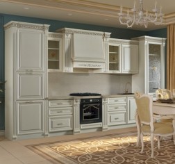Кухонный гарнитур «Берта» (белый жемчуг) 4,2м