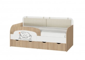 «Кот» кровать-тахта 80x160 №800.4 (с подушками, без бортика) 
