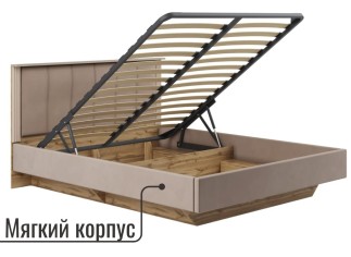 «Дюна» Кровать мягкий каркас с подъемным механизмом (Ижмебель)
