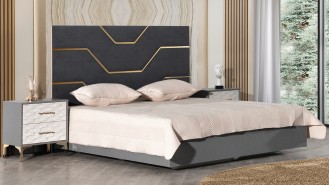 «Грация» Мягкая двуспальная кровать с ортопедическим основанием