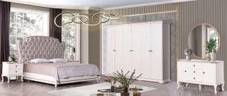 «Мия» Модульный спальный гарнитур (Крем) «Мия» Модульный спальный гарнитур (Крем)