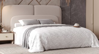 «Ирис» Мягкая  двуспальная кровать с ортопедическим основанием