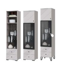 «Кашемир» Шкаф-витрина с 1-ой стеклянной дверкой и 2-мя ящиками «Кашемир» Шкаф-витрина с 1-ой стеклянной дверкой и 2-мя ящиками