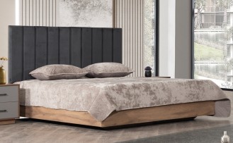 «Бруклин» Мягкая двуспальная кровать с ортопедическим основанием