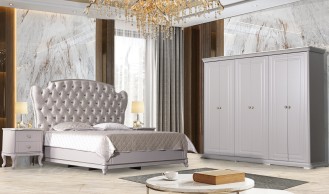 «Мия» Модульный спальный гарнитур (Платина) «Мия» Модульный спальный гарнитур (Платина)