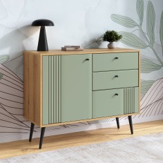 «Вега Саксония» Комод с ящиками Серо-зелёный