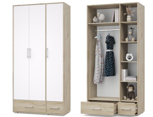 «Оливия» Шкаф 3-х створчатый с выдвижными ящиками О32 Модериум