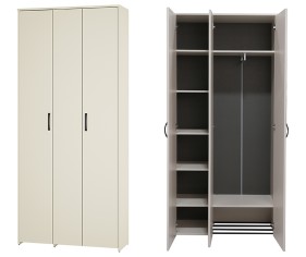 «Ольга-Сатин» Шкаф 3-х створчатый №33