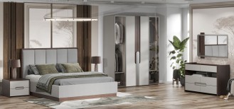 «Диана» Модульный спальный гарнитур (Венге/Серый Кашемир)