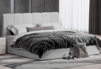 «Леонардо» Кровать двуспальная (Шенил букле серый) с подъемным мех-мом (малое изголовье) «Леонардо» Кровать двуспальная (Шенил букле серый) с подъемным мех-мом (малое изголовье)