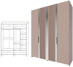«Харди» Шкаф для одежды В КМК 0965.34 Капучино