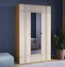 «Вега Саксония» Шкаф 3-х дверный Миндаль «Вега Саксония» Шкаф 3-х дверный Миндаль