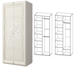 «Астория» Неман Шкаф 2-х створчатый для одежды МН-218-05