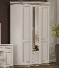 «Берта» Арида (белый жемчуг) Шкаф трехдверный 