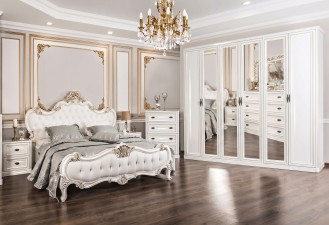 «Натали» Эра Спальный гарнитур Шкаф 6-ств.+ кровать 1800х2000 (Белый глянец) «Натали» Эра Спальный гарнитур Шкаф 6-ств.+ кровать 1800х2000 (Белый глянец)