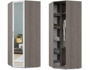 «Ева» Шкаф угловой с зеркалом Е58