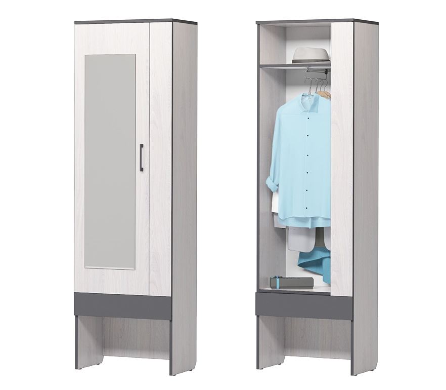 Шкаф с зеркалом узкий м.2 «Эльза»