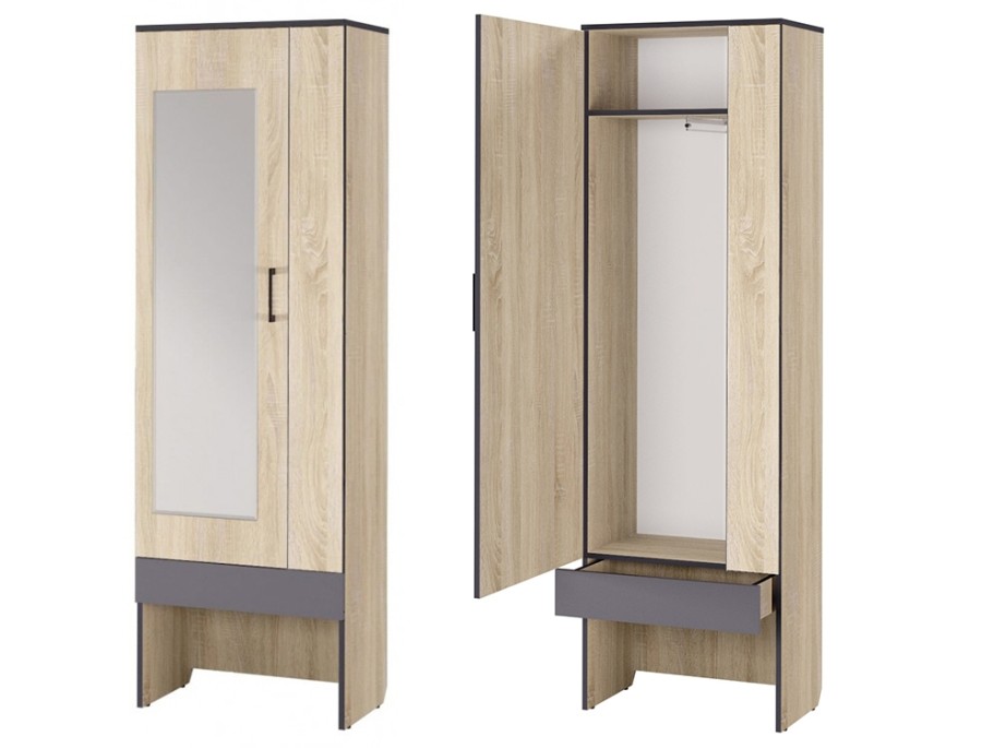 Шкаф в прихожую с зеркалом м.2 «Эльза»