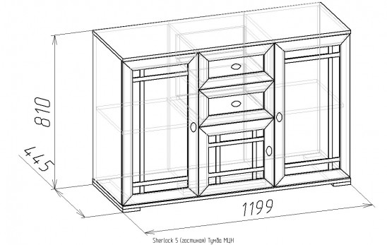 «Sherlock» Тумба МЦН 5 Орех Шоколадный