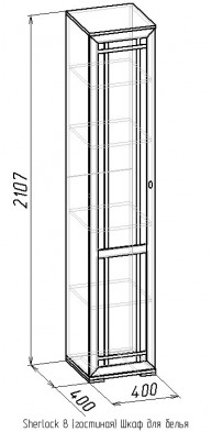 «Sherlock» Шкаф для белья 8/81 Дуб сонома