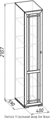 «Sherlock» Шкаф для белья 9/91 Дуб сонома
