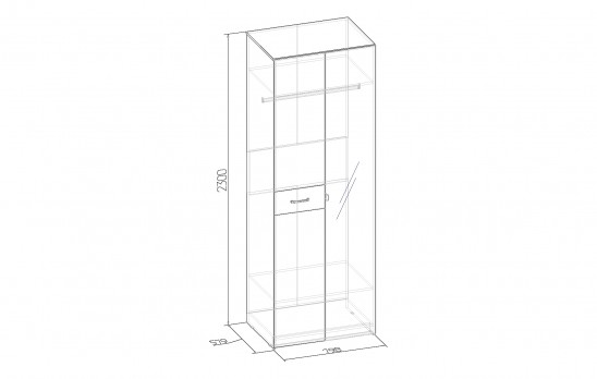 «WYSPAA» 35 Шкаф для одежды Зеркало+Стандарт