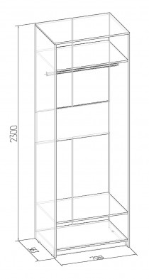 «Марсель» Шкаф для одежды 54 Фасад Стандарт + Стандарт