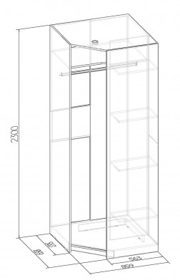 «Марсель» Шкаф угловой 56 Фасад Стандарт