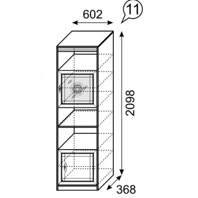 Шкаф-пенал 11 «Лондон»