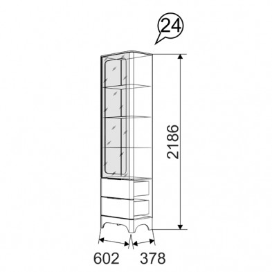 Шкаф комбинированный 24 «Танго»