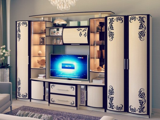 Модульная гостиная стенка «Кристина» фотопечать