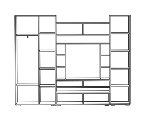 Стенка для гостиной «Лондон»