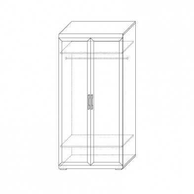 Шкаф для одежды 1000 (7) ГТ.016.301 «Вега Прованс»
