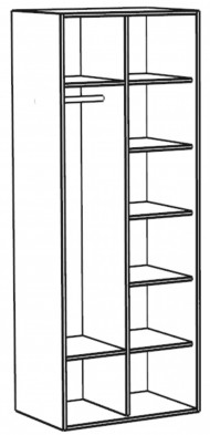 Шкаф для одежды низкий ИД 01.136 «Робинзон»