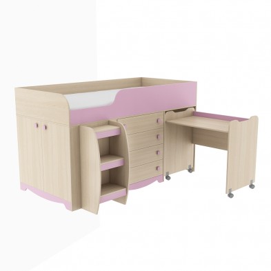 Кровать комбинированная ИД 01.93 «PINK» (Пинк)