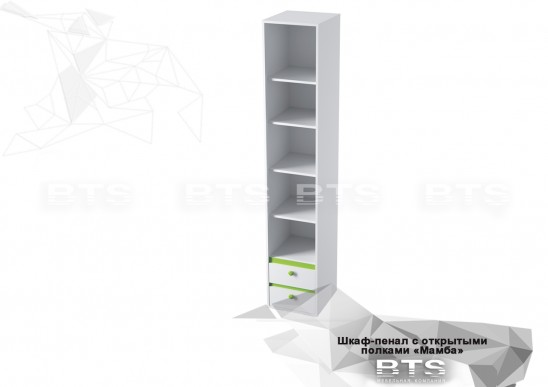 Шкаф-пенал с открытыми полками ПН-08 «Мамба»