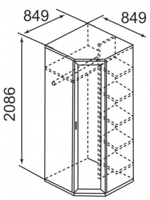 Шкаф угловой для одежды 30Р «Ника-Люкс»