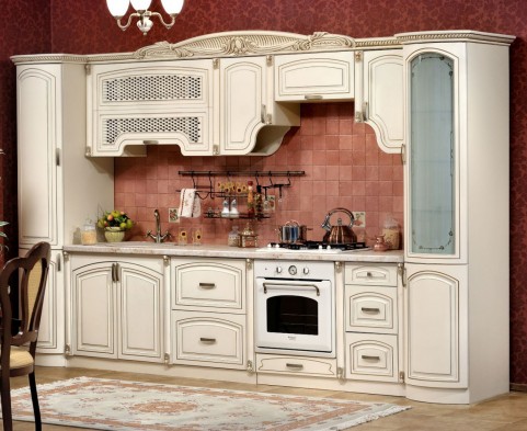 Готовая прямая кухня «Мадлен» Крем 3,6м