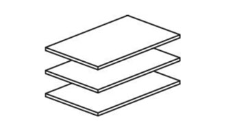 «Патрисия» Полки 3 шт для шкафа 2-х ств (Крем корень)
