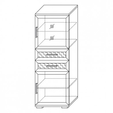 Шкаф низкий со стеклом ГТ.0128.305 «Палермо»