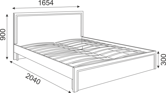 Кровать 160х200 стандарт с орт. основанием м.7 «Беатрис» Орех гепланкт
