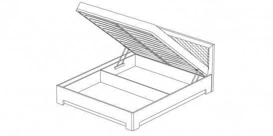 «Парма нео» Двуспальная кровать-1 с подъемным мех-мом Ясень анкор светлый