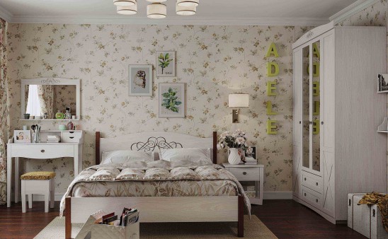 Модульная спальня «ADELE» Ясень анкор светлый Модульная спальня «ADELE» Ясень анкор светлый