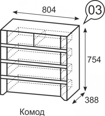 Комод м.3 «Твист»