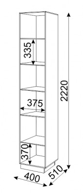 Шкаф (1 дверь) М39 «Тиффани» Глянец