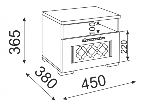 Тумба прикроватная М24 «Тиффани»