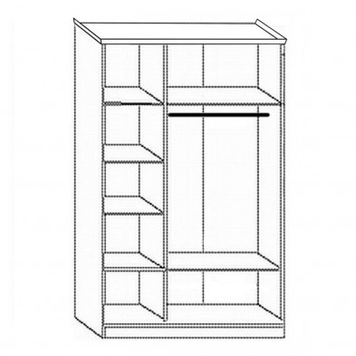 «Берта» (белый жемчуг) Шкаф трехдверный 