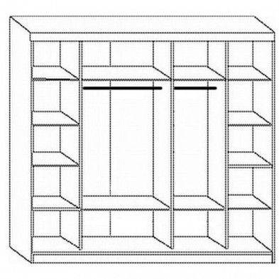 «Берта» (белый жемчуг) Шкаф пятидверный 