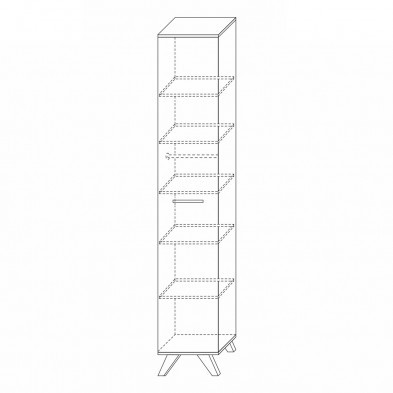 Шкаф 400 высокий СП.0122.401 «Вега Скандинавия» (Силк Флай)